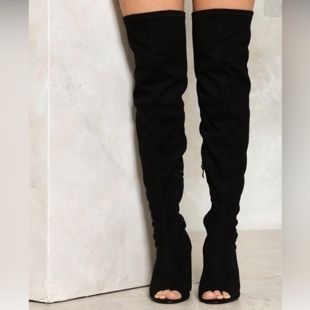 NWOT ASOS Over-The-Knee Peep Toe Boots | Size: 8